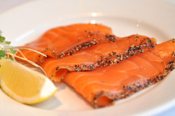 Smoked Salmon with Honey and Peppers